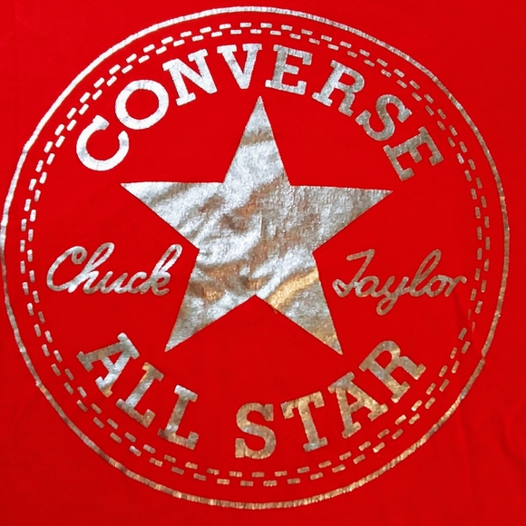 Chuck Taylor Converse All Star Kids Short Sleeve Shirt Medium Age 10-12. - Picture 2 of 8